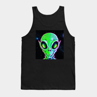 Evil Green Alien Tank Top